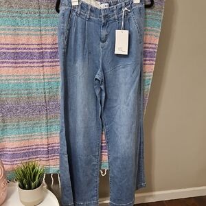 1822 Denim Chambray Wide Leg High Rise Denim Jeans  BOGO BUNDEL OFFER